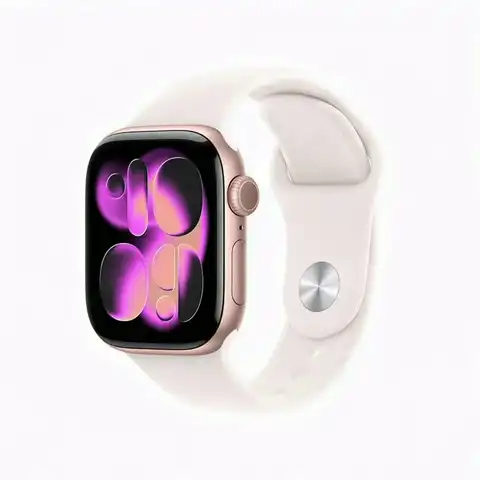 今日必买：Apple Watch Series 11 智能手表 GPS版 42mm 玫瑰金色铝金属表壳 淡桃粉色运动型表带 S/M