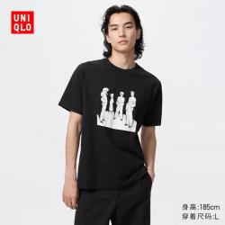 优衣库 漫画UT集英社创立100周年 幽游白书 黑色 L 短袖T恤