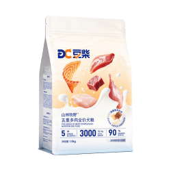 豆柴 五重鲜肉冻干三拼狗粮1.8kg*4包