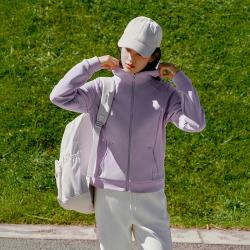 安踏 易打理外套丨连帽针织运动上衣女款春季新款百搭训练通勤开衫