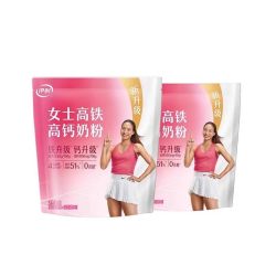 伊利 奶粉 女士高铁高钙奶粉400g 成人奶粉 青少年女性女士益生菌高钙早餐牛奶粉 独立小袋装 400g*2袋(内含25gx32条)