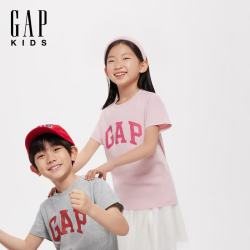Gap 835287 棉质字母LOGO 儿童短袖T恤