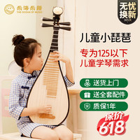乐海 901 儿童琵琶 初学练习硬木材质老红木色花开富贵头饰琵琶乐器（琵琶*1，琵琶包*1，调音器*1、指甲1副、琵琶套弦*1，胶布*1，擦琴布*1）