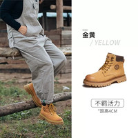 骆驼 GE122W7757T 马丁靴 男款 金黄色 42