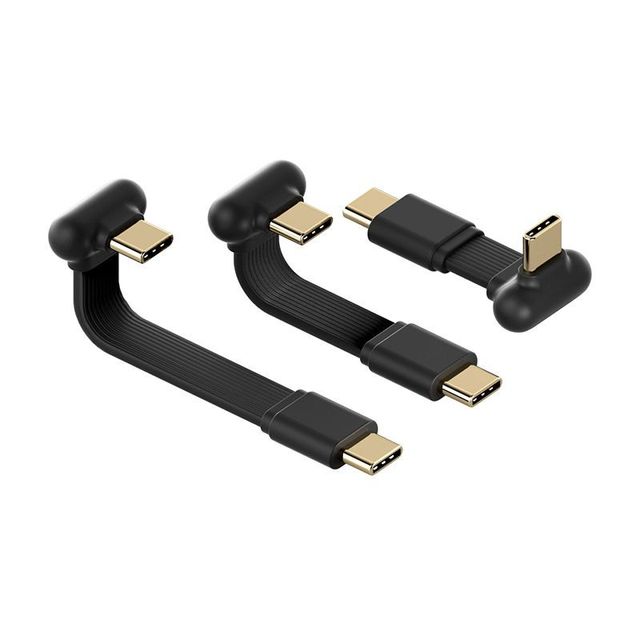 海备思 雷电5/4便携传输线 USB4全功能typec弯头数据线3.5cm