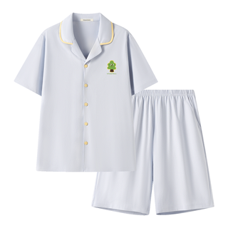 【5A抑菌 凉感纯棉】夏季男士睡衣薄款开衫翻领款家居服