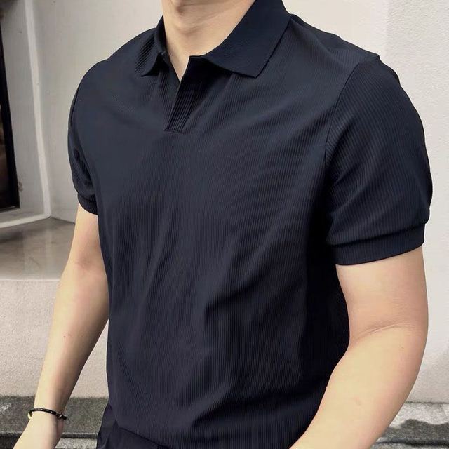 移动端：马登  300g海鸥领男士翻领POLO衫短袖凉感速干透气运动T恤收袖口健身衣夏款品质通勤男装
