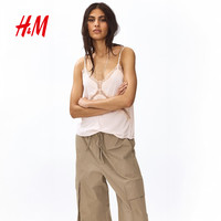 H&M 蕾丝饰边 女士吊带上衣