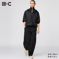 移动端：优衣库 合作款/男装女装廓形长裤/休闲裤裤子484875 09 黑色 L