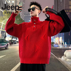 JEEP SPIRIT JEEPSPIRIT 吉普 男士高领打底针织羊毛衫