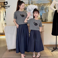 小猪班纳 女童短袖阔腿裤两件套 130cm
