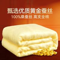 钱皇 黄金蚕丝被100%桑蚕丝夏凉被空调被春秋被子四季通用家用被芯