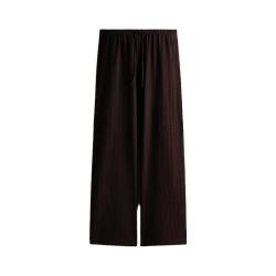 H&M 2026夏季新款女装纹理感汗布抽绳式工装裤1324801 深棕色 L 170/88