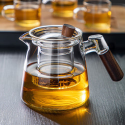 泥也 玻璃泡茶壶 茶水分离器 个人专用茶壶 1个