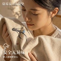 骆易家 蕙质兰心 hzzl-sfd-mbs 实木沙发垫 60*60cm 米白色