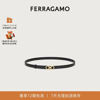 Salvatore Ferragamo GANCINI系列 女士牛皮板扣腰带 675180 黑色 90