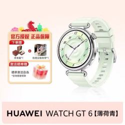 华为 WATCH GT6智能手表 41mm 薄荷青 氟橡胶表带