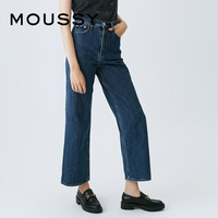MOUSSY 复古水洗阔腿牛仔裤 蓝色 XS