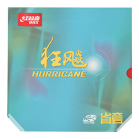 DHS 红双喜 NEO省狂3套胶 无机省狂飙3 粘性乒乓球胶皮 红色40度2.2