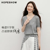  HOPESHOW/红袖 可拆条纹披肩 女士针织衫