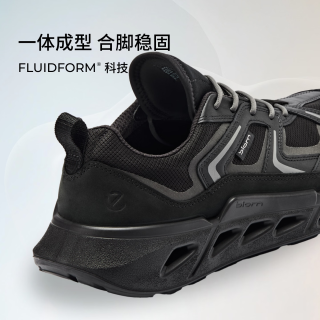ecco 850344 透气防水 黑色 41码 男士休闲鞋