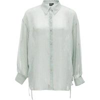 VERO MODA 肌理条纹宽松透视女士衬衫