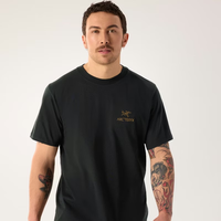 ARC'TERYX Kragg SL Cotton Bird Word Shirt SS 男子 棉质T恤 黑金 XL