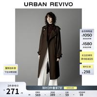 UR UR 秋季新款女装双排扣腰带风衣 UWM150099