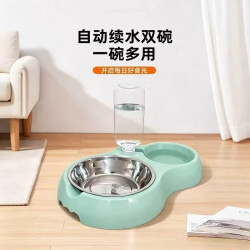 皇佳宠 狗碗猫双碗自动饮水二合一饭盆食盆碗狗狗猫咪用品