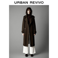  URBAN REVIVO 双排扣 女士风衣+腰带