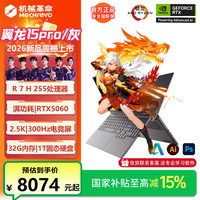机械革命 翼龙15pro/R7独显5060便携游戏本笔记本电脑 32GB+1TB