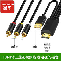 晶华 hdmi转rca高清转接器 hdmi2av 迷你HDMI转AV切换器hdmi切换器