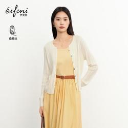 伊芙丽 优雅镂空设计 女士针织开衫