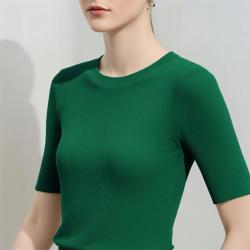 AMII 2026春季 女士圆领中袖针织衫