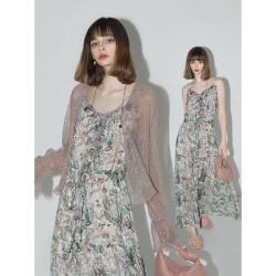 COCOBELLA 女士甜美风对丝提花吊带裙 FR156Z