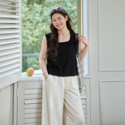 XLIDM 小俪大码女装 削平斜方肌~弹力大U领百搭基础款宽肩带工字背心