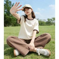 雪中飞 短袖t恤女款2026新品夏季休闲百搭大码宽松上衣