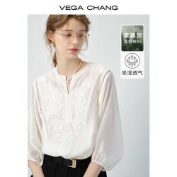 VEGA CHANG 衬衫女高级感轻奢减龄洋气2026新款夏季衬衣