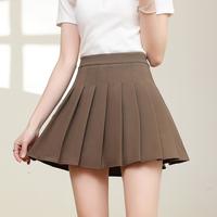 ONE MORE 春夏季潮流百搭休闲百褶裙学院风松紧半截裙（含安全裤）