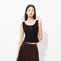 VERO MODA 吊带女26夏胸前刺绣螺纹领口背心时髦通勤