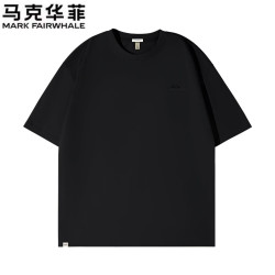 马克华菲 柔软舒适 男士短袖T恤 2XL -黑#JMK反差字