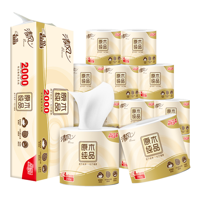 清风 原木系列 卷纸 2层200g10卷