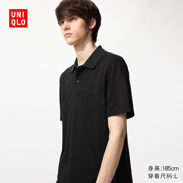 优衣库 AIRism POLO衫 2XL 09 黑色