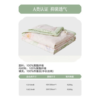 百丽丝 100%蚕丝夏被 可水洗 200cm×230cm