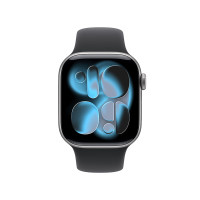 国家补贴：Apple WatchS11智能手表GPS款42毫米深空灰色铝金属表壳黑色运动型表带M/L-联通补贴