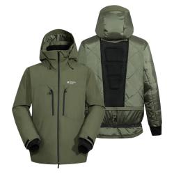 拓路者 防风连帽加厚棉服 橘色 M