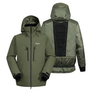 拓路者 防风连帽加厚棉服 橘色 M