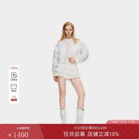 PINKO 女士2026年春季清爽亚麻短款半身裙 白色 M