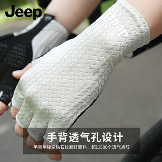 Jeep 吉普 半指透气防滑 黑色 L码 骑行手套
