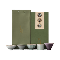 豪峰 玻璃快客杯带茶盘茶壶 整套旅行茶具套装